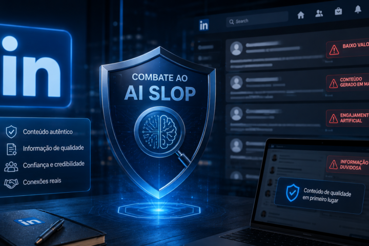 LinkedIn intensifica combate ao “AI slop” após conteúdo gerado por IA dominar parte dos posts longos