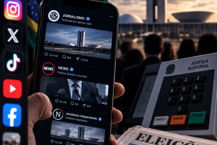 Jornalistas lideram preferência para conteúdo eleitoral nas redes sociais