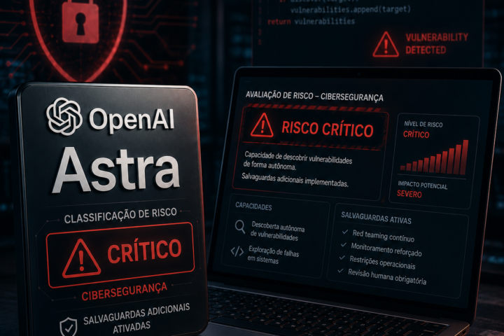 OpenAI classifica modelo Astra no nível crítico de capacidade em cibersegurança