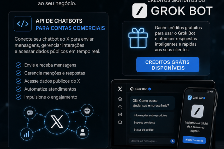 X abre API para chatbots empresariais e oferece créditos gratuitos para integrar o Grok Bot