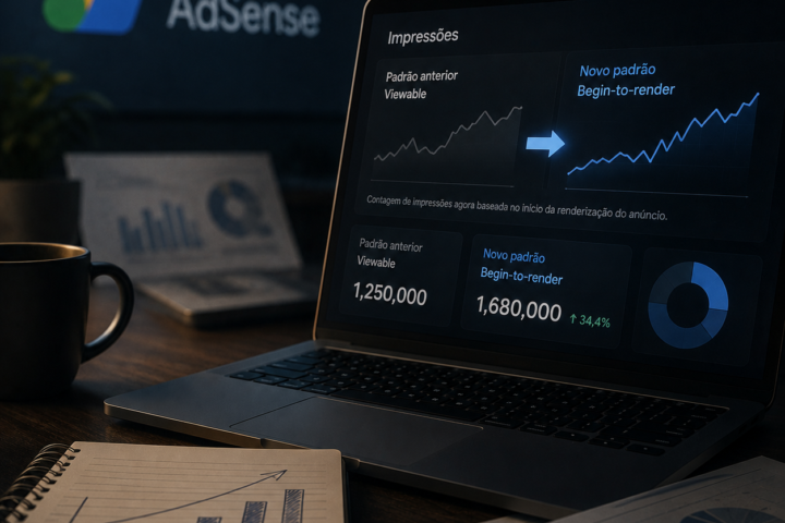 Google AdSense muda contagem de impressões e pode alterar relatórios de receita de publishers