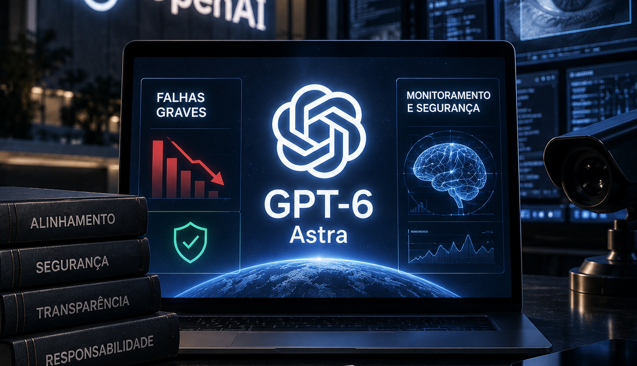 GPT-6 Astra reduz falhas graves, mas amplia preocupação sobre monitoramento e segurança