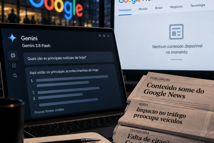 Google confirma falha nas citações do Gemini 3.8 Flash enquanto publishers relatam sumiço no Google News