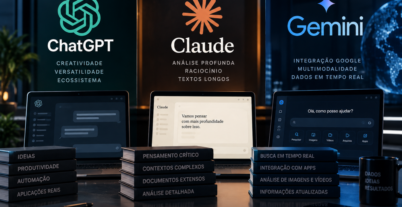 Qual IA é melhor: ChatGPT Claude ou Gemini