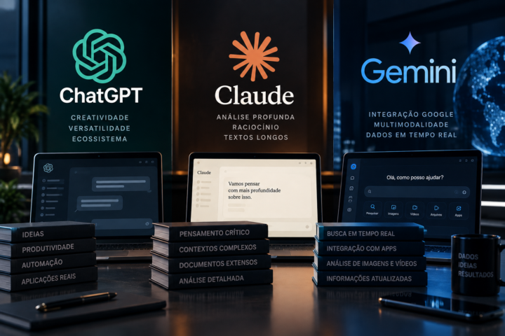 Qual IA é melhor: ChatGPT, Claude ou Gemini?